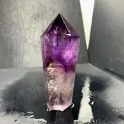 Top Natural amethyst Quartz obelisk Crystals Tower Point Wand Reiki Gmes 245g
