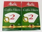 Melitta Super Premium #2 Cone Coffee Filters Paper White 80 Count total