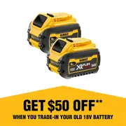 DeWALT 18V/54V 6.0Ah Flexvolt Power Tool Battery Twin Pack