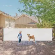 48" extra tall 120" wide retractable Scratch-Resistant Mesh Pet gate baby gate