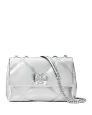 Tory Burch Small Kira Metallic Diamond Quilt Convertible Shoulder Bag