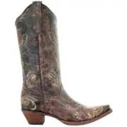 Corral Boots Embroidered Snip Toe Cowboy Womens Brown Casual Boots L5001