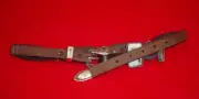 Nocona Brown Leather Girl's Sz 26 Jointed with Conchos