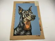 Tivonex Tapestries Doberman Dog Needlepoint Tapestry Canvas 13in By 20in