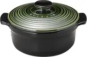 Ginpo Pottery 3211 Banko Ware Airtight Earthenpot, 8.3 inches (21 cm), Brisio Casserole, Oribe Glaze