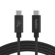 Belkin Connect USB4 Cable, 240W 20Gbps 2m, Black - (INZ004BT2MBK), Thunderbolt 4,Thunderbolt 3, USB 3.2, USB 3.0,& USB 2.0 Devices Up To 20 Gbps Speed