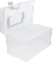 SOPOTUTU 1Pc Transparent Face Mask Storage Box Mask Container for Hygiene and Organization Holder for Masks and Face Wipes Easy to Clean and Practical Use