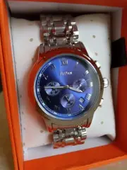 Men's Aviator Pilot Chronograph Sport Quartz Dress Luxury Watch Blue Dial