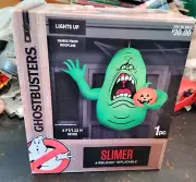 Gemmy 4' LED Ghostbusters Slimer Halloween Inflatable Hanging Blow up Decoration