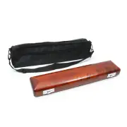 Yinfente Flute Case for 17 Hole Keys Flute Hard Wooden Red Case with Soft Box