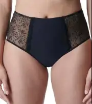 SIMONE PERELE 1A2770 ~ BLACK ~ SINGULIERE RETRO BRIEF PANTIES ~ SIZE 3 / MEDIUM