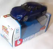 Porsche Taycan 2018 Blue - Burago 'Street Fire' Model Scale 1:43 new in Box