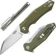 Ganzo Firebird FH31-GB EDC Folding Pocket Knife, Razor Sharp, D2 Stainless Steel, G10 Handle with Clip, Outdoor (Green)