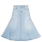 [GANNI] Tint Denim Midi Skirt