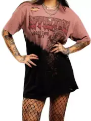 Affliction Oversized Tee Tour of Roses