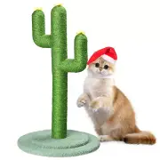 26in Cactus Cat Scratching Post, Cute Cat Scratcher with Natural Sisal Posts