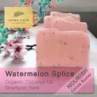 95% Organic Coconut OIL SHAMPOO BAR - Nourishing Cocoa Butter - Watermelon scent