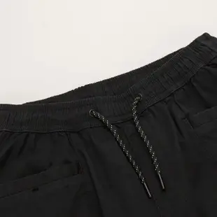 【Dickies】男款黑色彈力褲腰雙色抽繩七分褲｜DK011582BLK