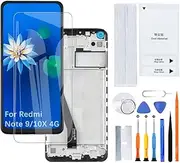 H&LYCYJ Display Screen for Xiaomi Redmi Note 9/10X 4G M2003J15SC M2003J15SG M2003J15SS M2003J15SC LCD Screen Replacement Assembly Kit with Frame