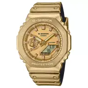 Casio G-Shock 2100 Series Gold Dial Silicone Band Watch GM2100YMG9A9