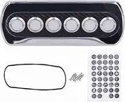 XTevu Switch Panel, 12V 20A IP66, Carbon Fiber Push Button, LED Toggle Switch, Marine RV Yacht Control Panel