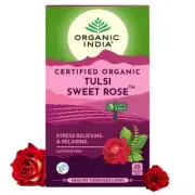 A TATA Product - Organic India Tulsi Sweet Rose - 25 Tea Bags