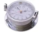 CLOCK CHROME on CAST BRASS ROYAL MARINER SHIPS CLOCK 140mm SEIKO QUARTZ #C622LAC