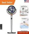 Stylish Indoor Fan: Remote Control, 8-Hour Timer, Energy Efficient Design