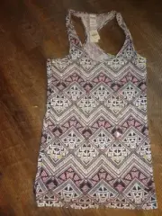 VICTORIAS SECRET PINK DOG AZTEC GEO PRINT TANK TOP XS ONLY