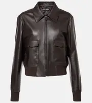 [Dolce & Gabbana] Dolce & Gabbana Leather jacket AU 16 brown