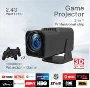 Mini Portable Android 11 2 in one 1080P WiFi Game Projector with Game Controller