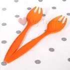 NEW Tupperware Allegra Servers Retro Orange Salad Entertaining