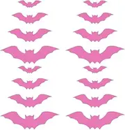 Bat Wall Decals - 16PCS Pink Wall Bats,Waterproof Halloween Decorations, Reusable Fall Decorations for Home for Room, Home Decoration, Wall