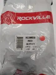 Rockville RCXMB30R 30 Male REAN XLR to 1/4 TRS Cable Red 100% Copper