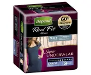 Depend Real Fit Underwear Super Women Large 8 Pack