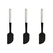 3x KitchenAid Silicone/Plastic Scraper Spatula Kitchen Cooking Utensil 12cm WHT