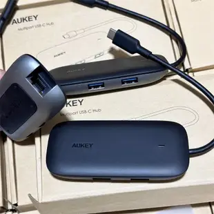 ★24小時出貨· AUKEY TypeC 4合1 集線器 擴展埠 千兆網口 USB3.0