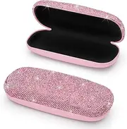 [Soleebee] Bling Hard Shell Eyeglasses Case, Crystal Protective Glasses Case Fits Most Glasses Portable Travel Sunglasses Case