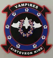 4" VX-9 VAMPIRES AIRTEVRON NINE PVC HOOK & LOOP PATCH