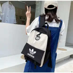 100％原廠Adidas/愛迪達雙肩包男書包女學生大容量電腦包旅行包後背包潮包時尚百搭韓版背包