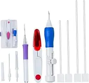 FIXOSHEE DIY Embroidery Pen Punch Needle Kit Complete Craft Tool for Embroidery Threads for Textile Art Sewing Projects and Decor
