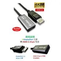 在飛比找蝦皮購物優惠-【京徹】amber DisplayPort轉HDMI 2.0