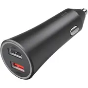 Xiaomi Mi 37W Dual-Port Fast Charging Car Charger - Single Port Max 27W output, Multiple protections, Streamlined Black Matte Finished, LED Indicator [GDS4147GL]