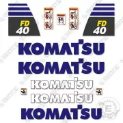 Fits Komatsu FD40 Decal Kit Forklift CUSTOM DECALS - 7 YEAR OUTDOOR VINYL!