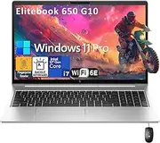 [HP] Elitebook 650 G10 15 15.6" FHD Business Laptop Computer, 13th Gen Intel 10-Core i7-1355U, 64GB DDR4 RAM, 2TB PCIe SSD, WiFi 6E, BT5.3, Backlit Keyboard, Fingerprint Reader, Windows 11 Pro, AZ-XUT