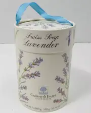 VINTAGE 1982 CRABTREE & EVELYN LAVENDER SWISS SOAP 3X3.5 OZ BARS