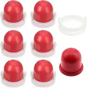 SGQTGIMU Pack of 6 694395 Primer Bulb Replacement, Carburettor Primer Bulb Red, Compatible with Briggs & Stratton 496115 4180 5085 - Petrol Pump for Lawnmowers & Garden Tools - Diameter 2.6 cm