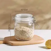 bulk 24 Glass Jar Metal Clip 700ml Canister 11x13cm
