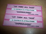 2 Elvis Costello Let Them All Talk / Shipbuilding Jukebox Title Strips