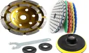 7" Diamond Grinding Cup Wheel stone concrete marble granite Dry Polishing pad